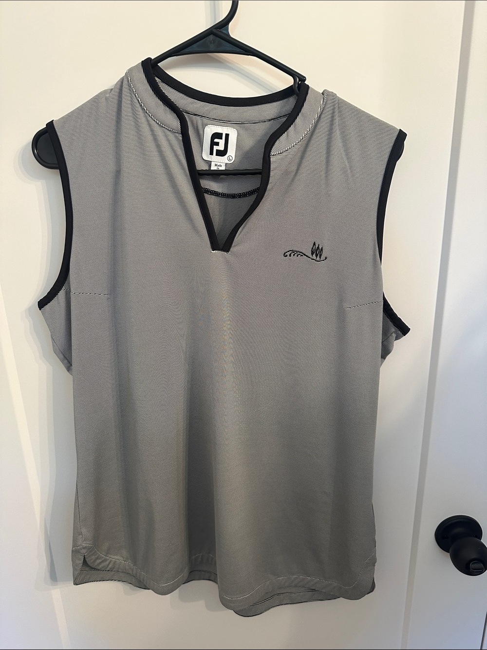 FootJoy Gray Sleeveless Golf Tank with Black Trim